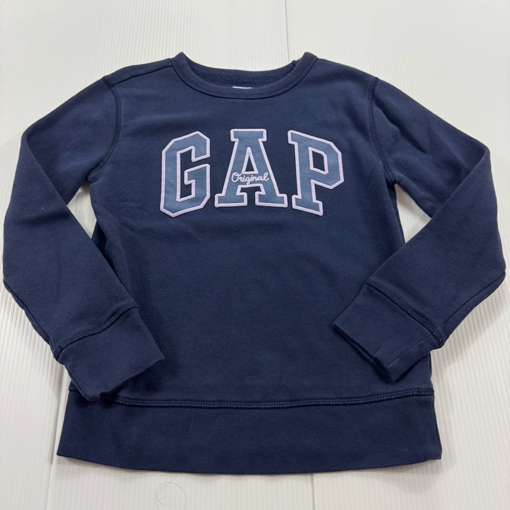 JK98. GAP Kids Dark Blue Logo Sweatshirt (M 8)